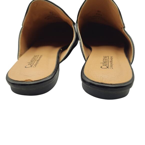 Catherine Maladrino Pika Horse bit Blck Vegan Embroidered Pink Rose Mules Sz 8.5 - Picture 5 of 10